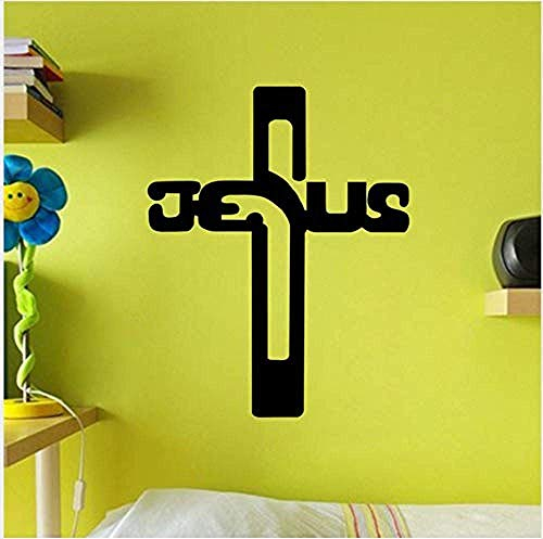 Wandaufkleber Kreative Jesus Gott Segne Kirche Kreuz Wandtattoo Schlafzimmer Wohnkultur Schwarz Weihnachten Wandaufkleber Vinyl Wandbild Kunst