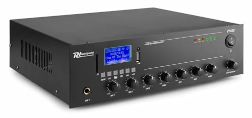 100V versterker - Power Dynamics PPA50 - 100V versterker 50W met Bluetooth en mp3 speler - Ideaal voor kleine geluids- en omroepinstallaties