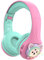 Riwbox CB-7S Cat Ear kids Bluetooth Headphones, LED Light Up Bluetooth Wireless Over Ear Headphones with Mic and Safe Volume.45H Playtime Bluetooth5.3. Control for iPad/Travel/School/Laptop/PC/TV