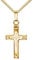 JEVELION Kreuzkette Kreuz in Kreuz-Anhänger Goldkreuz Jesus Christus Kettenanhänger 333 Gold 8 Karat Mit Kette Länge 60 cm