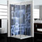 dedeco Eck-Duschrückwand wasserfest Motiv: Wasserfall V17, 2 x 90x200 cm, Badrückwand, Fliesenersatz fugenlos Wandverkleidung Duschplatte Duschrückwände aus Aluminium, Made in Germany