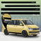 Auto-Dress Seiten-Streifen Aufkleber Set/Dekor passend für VW T4, T5 & T6 Bus - Motiv: Mountain Silhouette Original (111M Black Matt, Langer Radstand)