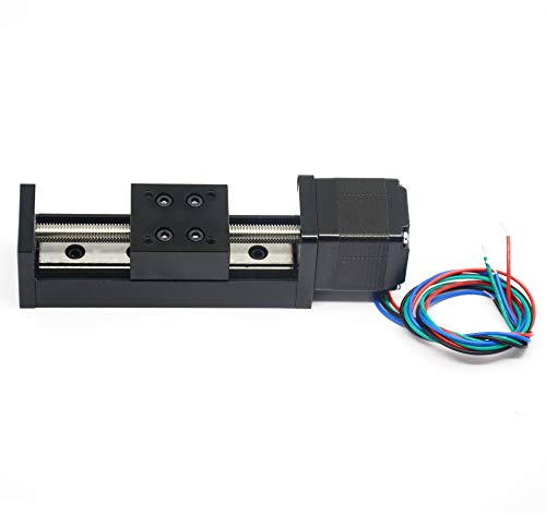 Zeberoxyz 1 STÜCKE Mini Linearschienenführung Schlittenantrieb T6x1 Leitspindel mit NEMA11 Schrittmotor, 50mm effektive Hublänge für DIY CNC Router Teile X Y Z Linear (Größe:50mm)