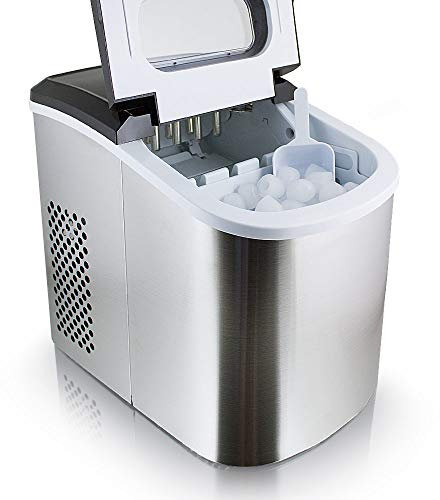 Eiswürfelmaschine Eiswürfelbereiter Eiswürfel Ice Maker EIS Maschine Icemaker (Edel Stahl)
