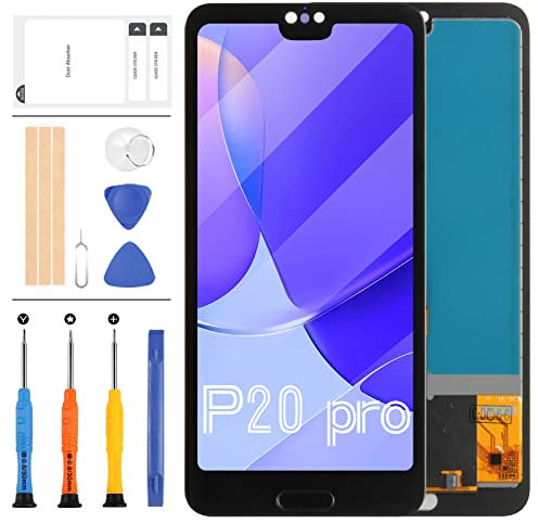 para Huawei P20 Pro reemplazo de Pantalla para Huawei P20 Plus Pantalla LCD táctil digitalizador CLT-AL01 CLT-L29 CLT-L09 Panel de Cristal Completo Kit de reparación de Montaje (no Original) (Negro)
