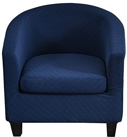 CHNSHOME Sesselbezüge 2 Stück Stretch Sesselhusse Sesselbezug Clubstuhlbezüge 1 Sitzer Tullsta Barstuhlbezug cocktailsessel Sesselbezug Marine