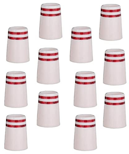 Harilla 12 Pieces Golf Iron Ferrule Fit 0.355'' Tapered Steel Shaft Iron Wedge Plastic Ferules, White