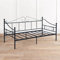 FetiNes Tagesbett Bettsofa Schlafsofa Einzelbett Metallbett Jugendbett Gästebett Bett Sofas Couches 90x190 Schwarz