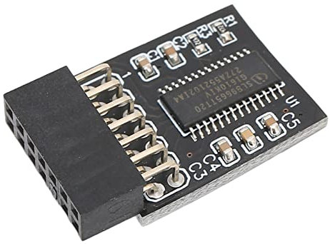 Zunate Module TPM 2.0, Module de Sécurité de Cryptage 14 Broches SPI TPM 2.0 Carte à Distance D'interface LPC 14 Broches pour Windows 7 10, pour AMD B550, pour Intel B450 B460