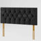 Adore Living Chesterfield Padded Lined Divan Bed Headboard | Plush Velvet Headboards for 4ft6 Double Bed Frame | Elegant design wooden material headboards for beds (Black, 4ft6 Double Height-20inch)