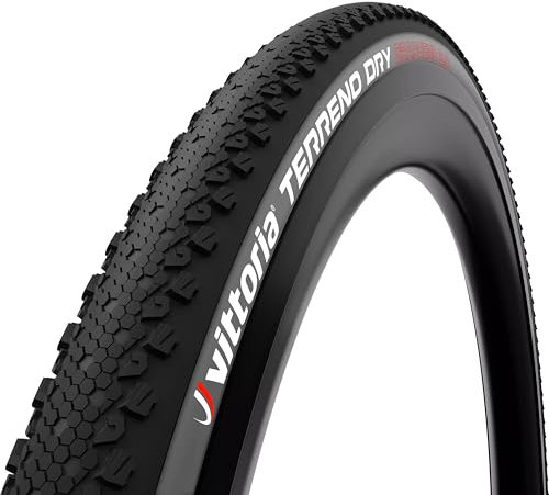 Vittoria Terreno Dry Fahrradreifen für Kies und trockenes Gelände – Cyclocross Terreno Dry G2.0 Tubeless TNT Reifen (700 x 45 c)