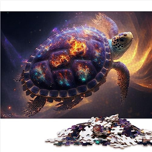 Puzzle für Erwachsene, Schildkröten-Puzzle, 1000 Teile, Holzpuzzle für Erwachsene und Kinder ab 12 Jahren, Spielspielzeug, Größe: 50x75 cm