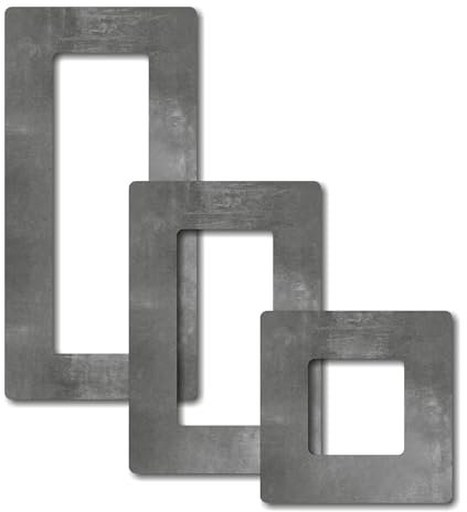 Tapetenschutz Dekorrahmen Wandschutz Tapetenschoner Lichtschalter Acryl Schalter (3-fach Rahmen, BETON-Design)