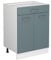 Vicco Küchenunterschrank R-Line, Blau-Grau, 60 cm mit Schublade, ohne Arbeitsplatte