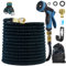 Extensible Manguera de Jardín 15M - Manguera Jardineria Agua Flexible con 10 Funciones Pistola, Manguera de Riego con 1/2'' y 3/4'' Adaptador, Distribuidor 2 vias,Ideal para Jardín y Hogar（50FT）