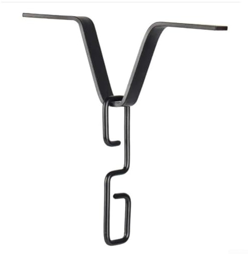 Metall-Regenkette, V-förmiger Haken, Aufhänger, Regenkette, Dachrinnen-Adapter, Kettenhaken, Außenbeschläge (schwarz)