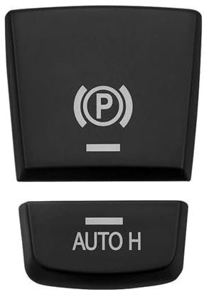 UYCHYTQR Für B&MW 5/6/X3/X4 F10 F11 F18 F06 F12 F13 F25/26 2009-2018 Auto-Handbremse Bremse P-Taste Schalterabdeckung Aufkleber Zubehör Auto-Innenleisten(SCHWARZ)