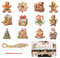 24pcs Adornos Colgantes Navidad Etiquetas, Decoración Navideña Árbol de Navidad Hombre de Jengibre, Manualidades Scrapbooking Regalos