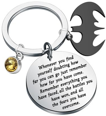 KUIYAI Superhelden-inspirierter Schlüsselanhänger, Film-inspiriertes Geschenk, Fledermaus-Fan, Geschenk, Fledermaus-Film-inspiriertes Geschenk, Whenever Bat, S