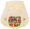 Selonis Tente Château pour Enfants Tente De Jeu 105X90cm/300 Balles 7cm Colorées Jouet Cabane Pop-Up Château Maison De Jeu, Beige Clair: Jaune/Vert/Bleu/Rouge/Orange