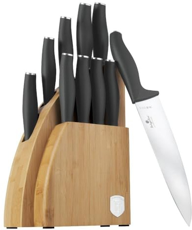 Berlinger Haus Messerset mit Ständer BAMBOO 10 Stück Anthrazit Kollektion BH-2758