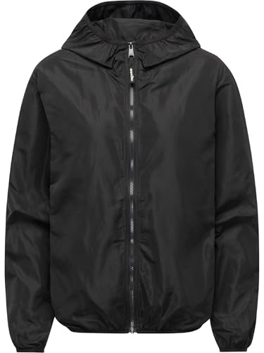 Ragwear Damen extraleichte Übergangsjacke Sommerjacke kurz mit Kapuze Vinzie C YOUMODO Black Gr. XXL