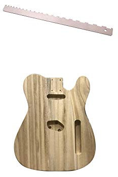 Gbloodst 1 x ausgehöhlte E-Bassgitarre mit Holzkörper und 1 x Gitarrenhals mit gerader