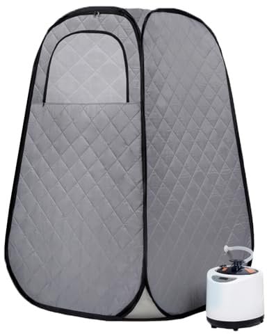 CONLONS Portable Steam Sauna,Full Size Home Personal Sauna Steam Detox Room with 1000w&2.2L Steam Generator 9 Levels Remote Control, Folding Chair Waterproof Mat