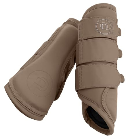 Eskadron Platinum Gamaschen Faux Leather Smoky Taupe, golden Yellow, Soft Rouge, Größe:L, Farbe:Smoky Taupe