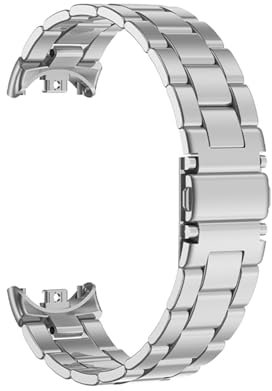 Straps Compatible with Xiaomi Smart Band 10 Strap, Stainless Steel Metal Wristband Replacement Business Band for Xiaomi Mi Band 10 Fitness Tracker (Silver)