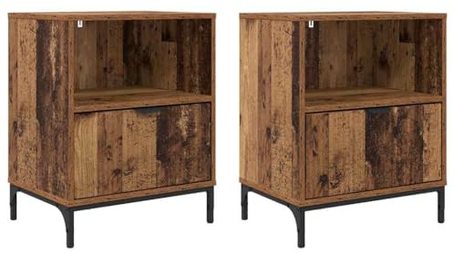 vidaXL Modern Bedside Table - Simple and Minimalist Bedroom Furniture with Practical Storage Space, Ideal for Your Bed
