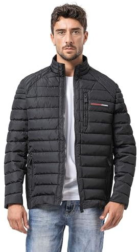 Cipo & Baxx Herren New Mantel Series – Stylische Winterjacke im modernen Design mit warmem Innenfutter, abnehmbarer Kapuze und funktionalen Details für kalte Tage