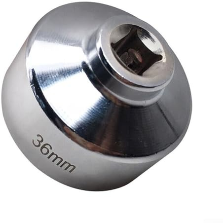 Chiave a bussola metrica a 6 punti da 36 mm con attacco da 3/8 di pollice per rimozione del tappo del filtro dell'olio in vani motore limitati