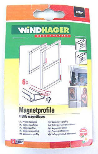 WINDHAGER - Magnetprofile - schwarz - 6er-Pack - 03592