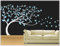 Deco-idea Wandtattoo wandaufkleber wandsticker Wohnzimmer Baum wbm27(071 grau, set4:Baum 215cm x165cm Hoch,Blatte frei platzieren)