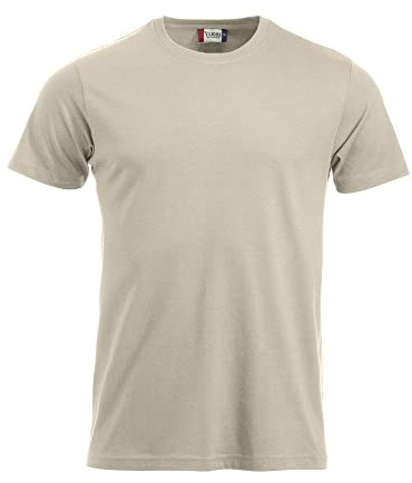 Clique Klassisches Herren-T-Shirt, Braun (Light Khaki), XXL