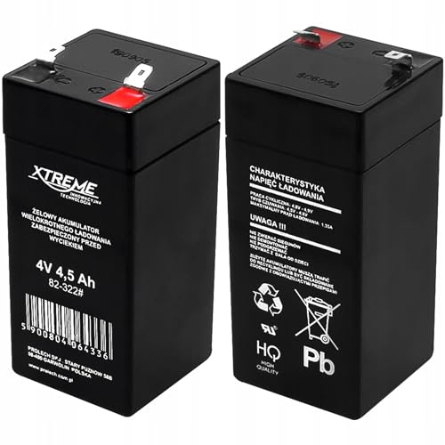 Xtreme 4V 4.5Ah AGM Gel Battery Deep Cycle Maintenance Free UPS Backup Power Unit