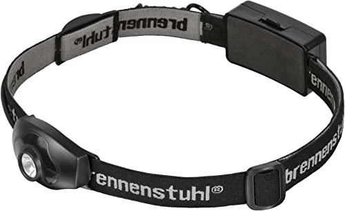 Brennenstuhl LED Kopflampe LuxPremium/leichte CREE LED Stirnlampe mit hellem Frontlicht (ideal zum Joggen, IP44, inkl. Batterien, 60m Leuchtweite, 100lm, Neigungswinkel einstellbar)