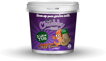 Chubby Mealworms Dried Mealworms and Calci Worm Mix Tub (3 Litre) For Wild Birds, Protein Rich Dried Meal Worm High Energy for WildBirds, Reptiles, Gecko