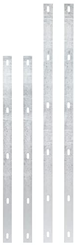 Alberts 646141 Set Flacheisen Step² | Stahl roh, feuerverzinkt passiviert | Länge: 1020 mm | Breite: 40 mm | 4er Set