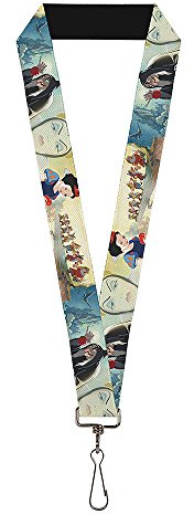 Buckle Down Lanière – 1.0 – Blanche-Neige/Nains/Vieille Sorcière/Reine Maléfique Scen Chaîne de clé, Multicolore, Taille Unique Mixte