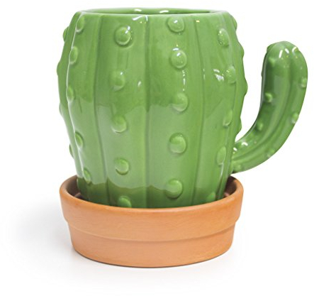 Balvi Mug Cactus Cup-shaped cactus 450ml capacity Dishwasher safe and microwave Ceramic