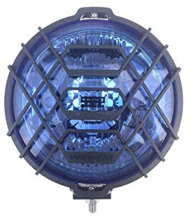 WESEM Fernscheinwerfer H3 rund BLAU CHROM Halogenscheinwerfer 12V/24V Fernlicht IP56