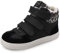 UOVO Stivali Invernali da Ragazzi Sneakers Resistenti All'acqua per Bambini Scarpe da Passeggio Medio-alte Fodera in Pile Nero Scarpe Taglia 34