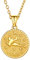 Suplight Collier für Damen Mädchen Horoskop Sternbilder Jungfrau Münzen Kette Retro-Stil 18k vergoldet Sternzeichen Tierkreis Anhänger Halskette perfektes Zubehör Geschenk für Herren Jungen