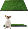 Downtown Pet Supply Hunde-Grasunterlage mit Tablett, 16 x 20 – Töpfchensystem für Hunde im Freien und drinnen mit austauschbarem Kunstrasen – Tragbares und wasserdichtes Rasen-Hundetöpfchen