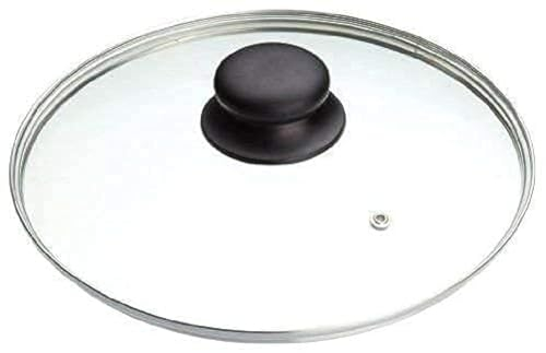 Copper Top Tempered Glass Saucepan Casserole Frying pan Lid (14 cm, 16 cm, 18 cm, 20 cm, 22 cm, 24 cm, 26 cm, 28 cm, 30 cm, 32 cm, 34 cm, 36 cm, 38 cm, 40 cm) Replacement Lids for Pans and Pot (20cm)