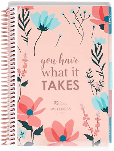 Erin Condren Gewickelter A5-Tages-Wellness-Planer, mit 160 Seiten dick, ausblutungsbeständig, 36,3 kg Mohawk-Papier, steigert die Produktivität, langlebig, schön, niedlich, stilisiert