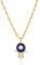 Aobei Pearl 18K Gold Moon Star Lion Evil Eye Pendant Necklace Medallion Paperclip Chian Choker Layering Jewery for Women, Metal, Cubic Zirconia