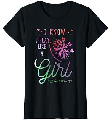 Darts Mädchen Dartspielerin Dart T-Shirt